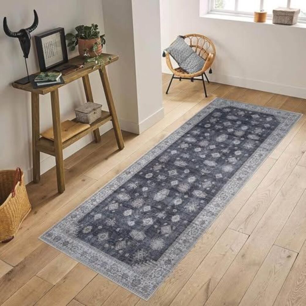 Rugs Machine Washable 2'6x6'6 Area Rug with Non Slip Backing